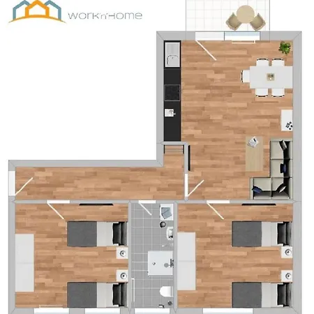 Апартаменты Sad150 - Moderne Monteurwohnungen In Mit Balkon Швандорф